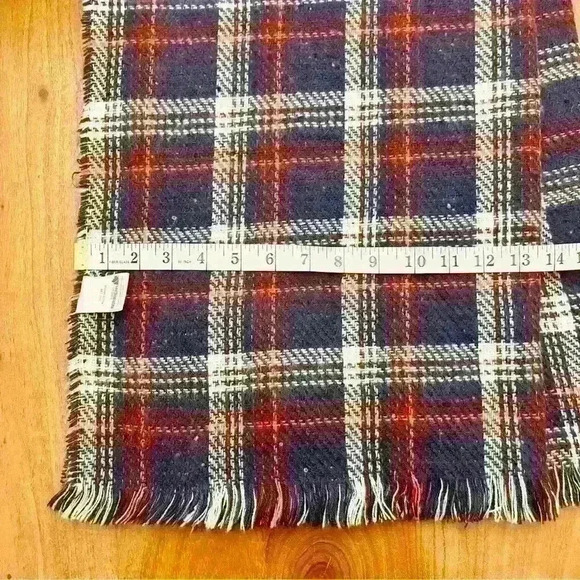 Scarf Great North Double Side Chunky Navy & Red Plaid Large Winter  Scarf. - Picture 11 of 13